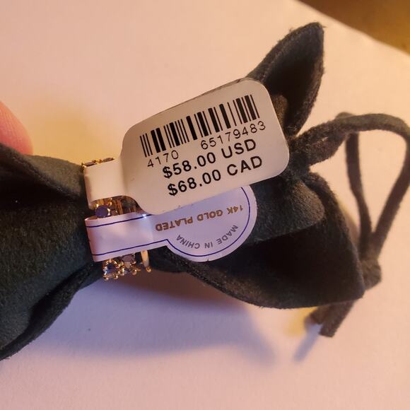 Anthropologie Stackable birthstone trio of Rings Blue September Size 6 NWT - Picture 4 of 10